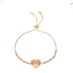 heart shaped micro diamond bracelet